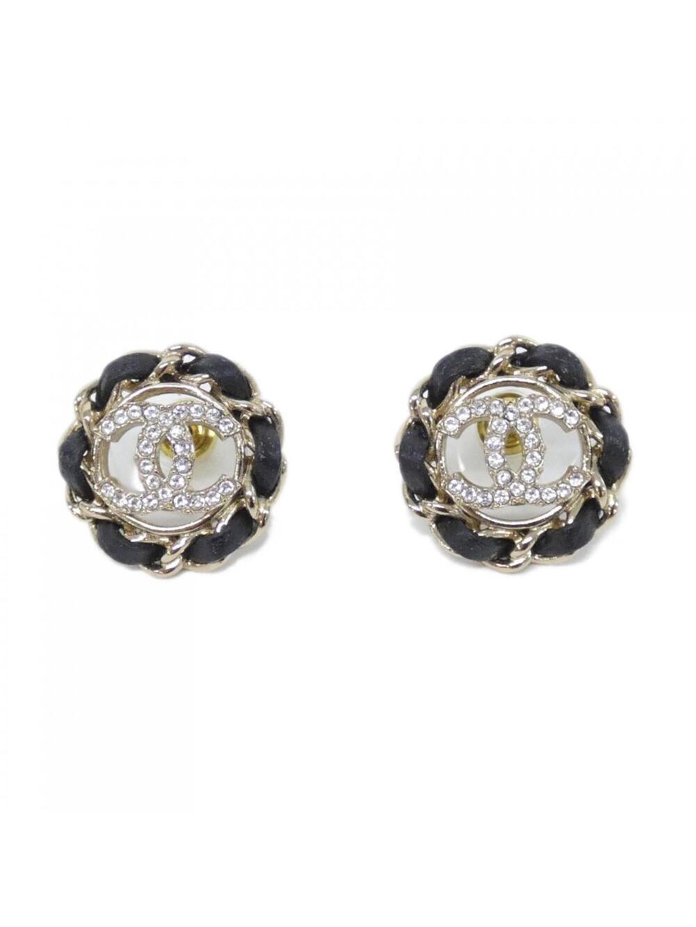 Chanel Earrings Leather #377883C10B